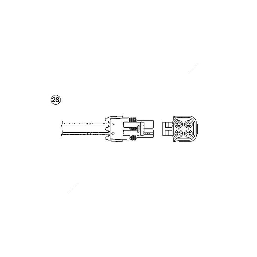 NTK Lambda Sensor - Oxygen / O2 Sensor OZA695-EE2 (NGK 91173)