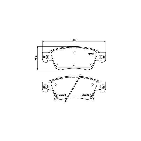 Brembo P 56 080 Brake Pad Set With Acoustic Wear Warning
