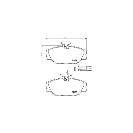 Hella 8DB 355 018 181 Brake Pad Set With Integrated Wear Warning Contact With Brake Caliper Screws