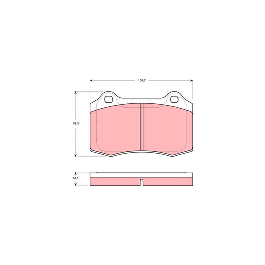 TRW Gdb1513 Brake Pad Set Not Prepared For Wear Indicator