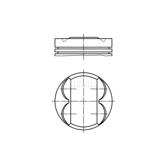 MAHLE ORIGINAL 081 PI 00107 001 Piston 84,25 mm, without cooling duct
