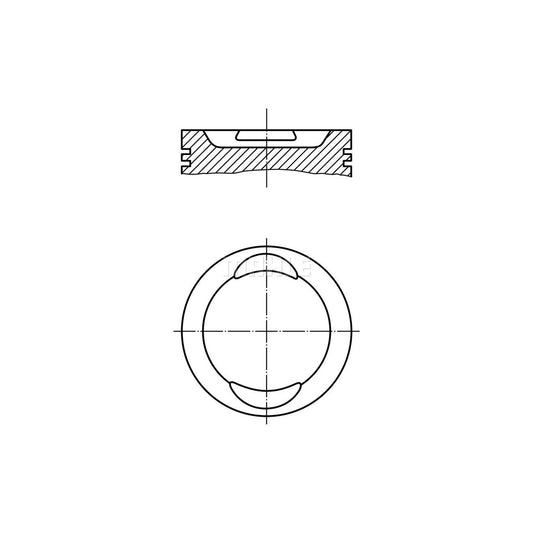 MAHLE ORIGINAL 011 27 00 Piston 75,0 mm, without cooling duct