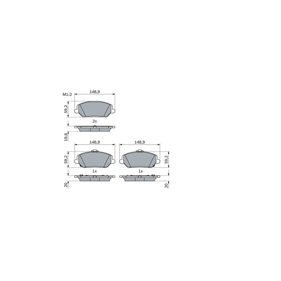 Bosch 0986424862 Brake Pad Set BP2485
