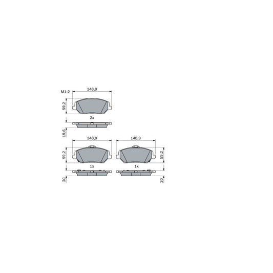 Bosch 0986424862 Brake Pad Set BP2485