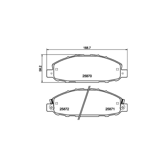 Hella 8DB 355 021 721 Brake Pad Set With Acoustic Wear Warning