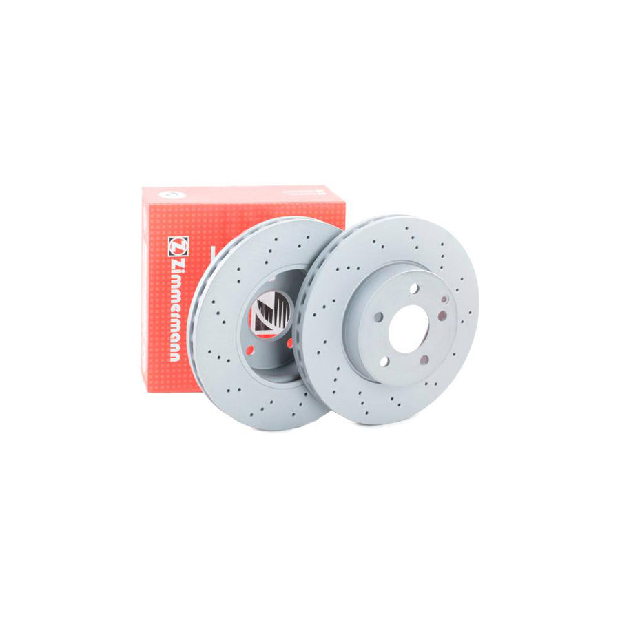 ZIMmERMANN SPORT COAT Z 400 3653 52 Brake Disc Internally Vented Perforated Coated High carbon