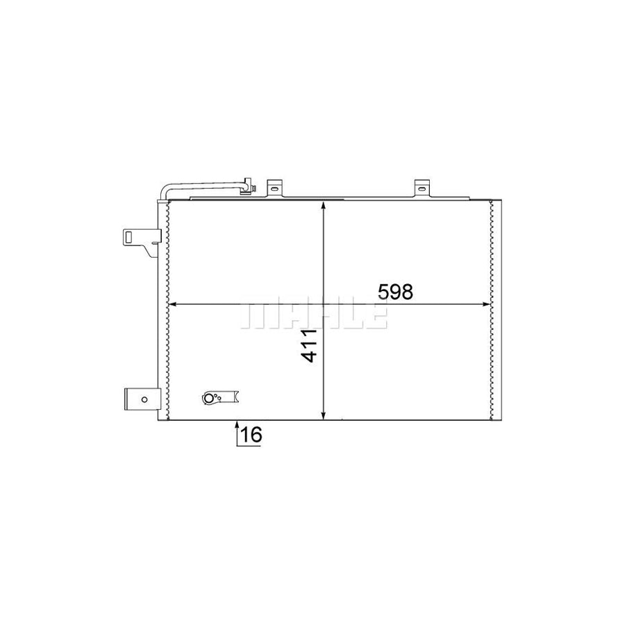 MAHLE ORIGINAL AC 370 000S Air conditioning condenser with dryer, without sensor