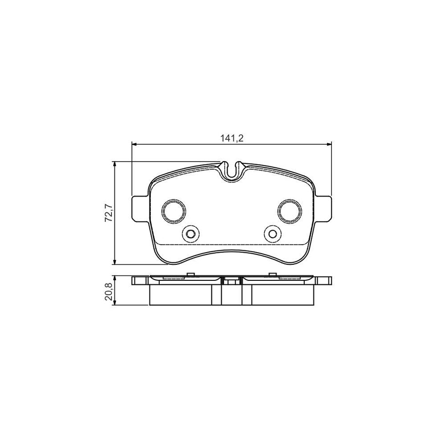 Bosch 0986495120 Brake Pad Set For Iveco Daily With Mounting Manual BP1562
