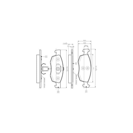 Bosch 0986Tb2541 Brake Pad Set Excl Wear Warning Contact With Accessories