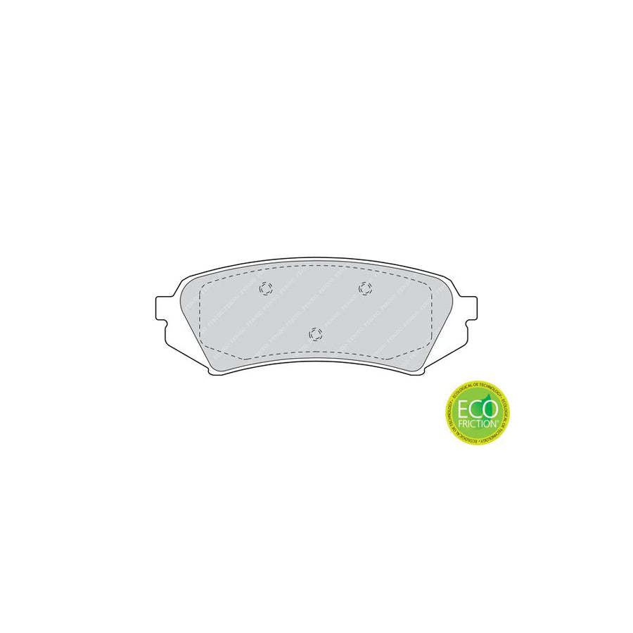 Ferodo Premier Eco Friction Fdb1457 Brake Pad Set Not Prepared For Wear Indicator Without Accessories