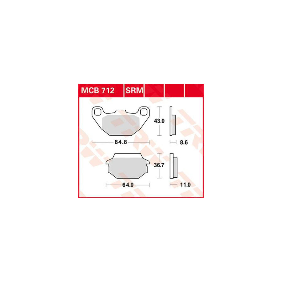 TRW Organic Allround Mcb712 Brake Pad Set