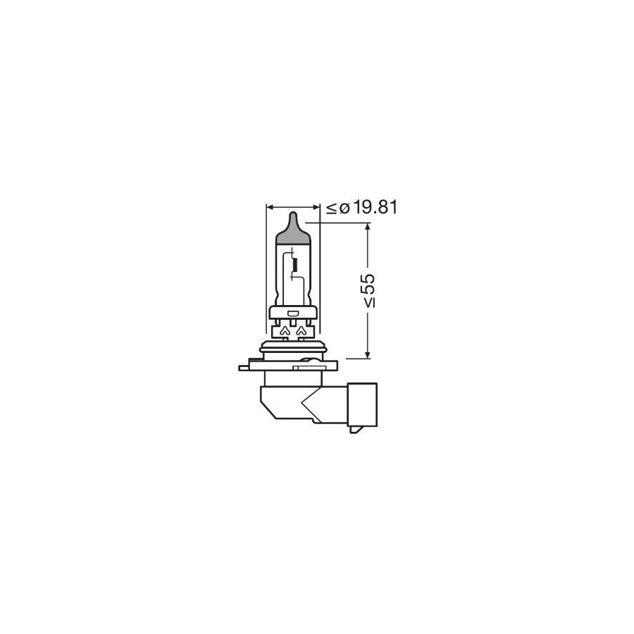 OSRAM 9006CBN-HCB Bulb, spotlight HB4 12V 51W P22d 5000K Halogen