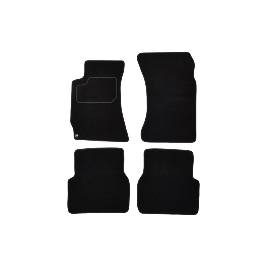 CUSTOPOL Tailored SUB25S Floor mat set for SUBARU Forester II (SG) Textile, Front and Rear, Quantity: 4, Grey