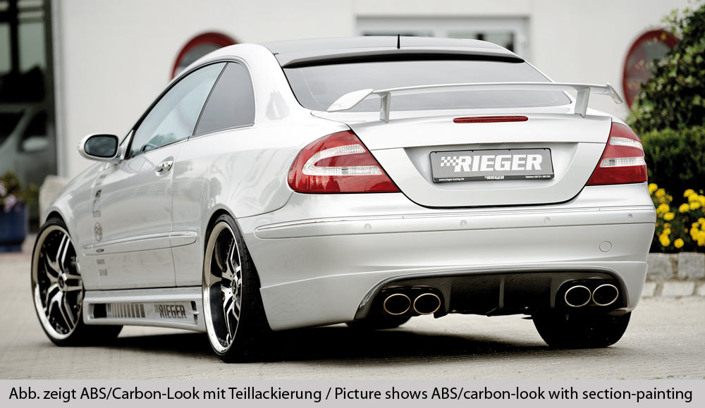 Rieger 00071015 Mercedes-Benz W209 CLK Rear Diffuser for Twin Tailpipe Left & Right
