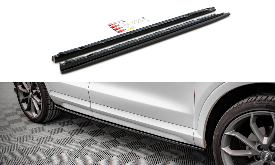 Maxton Design AU-Q3-1F-SLINE-SD1T Side Skirts Diffusers Audi Q3 S-Line 8U (Facelift) | Duco Car Parts UK Car Parts