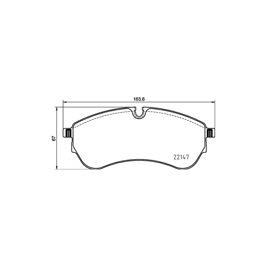 Brembo P 85 169 Brake Pad Set Prepared For Wear Indicator With Brake Caliper Screws