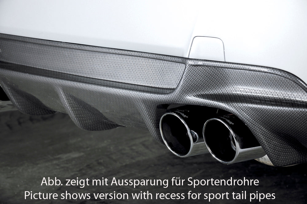 Rieger 00099859 BMW 3 Series E92 E93 Rear Diffuser for Original Tailpipe Left & RIght - Carbon-Look