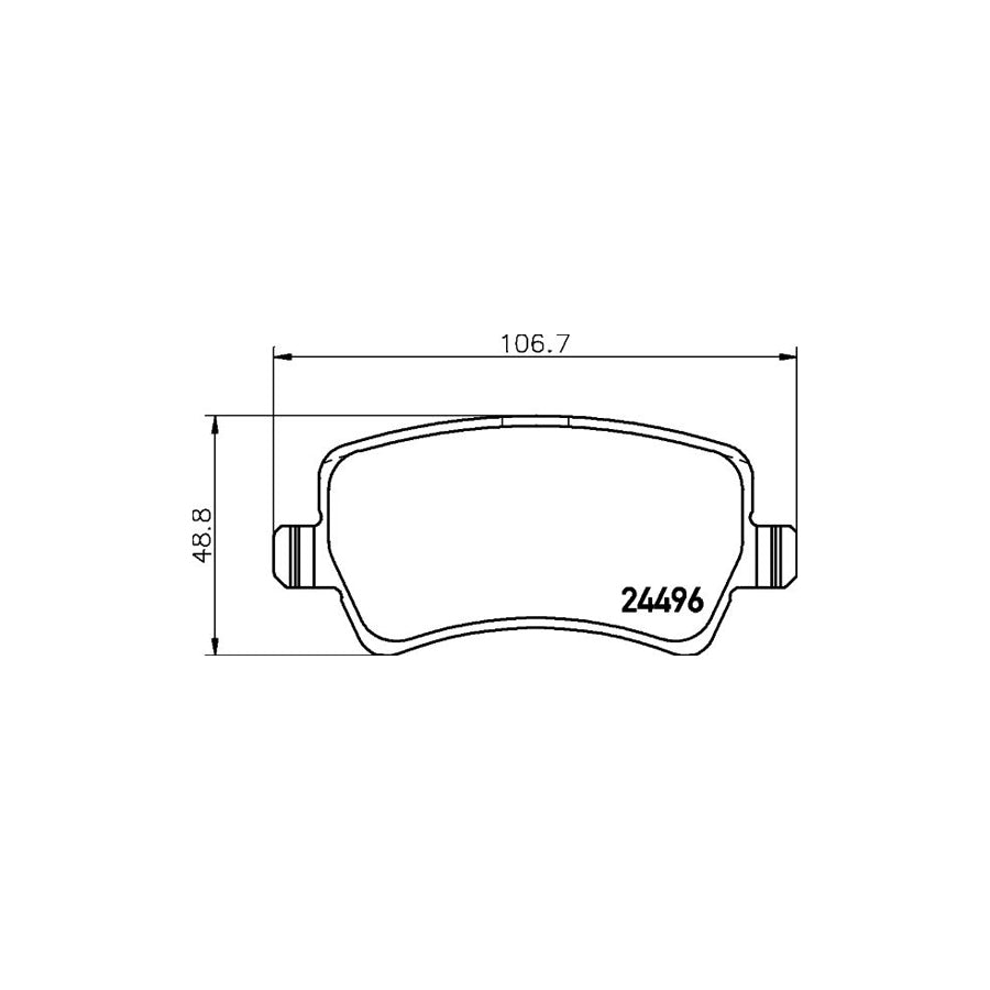 Hella 8DB 355 025 411 Brake Pad Set Not Prepared For Wear Indicator With Brake Caliper Screws With Accessories
