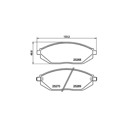 Hella 8DB 355 015 771 Brake Pad Set With Acoustic Wear Warning
