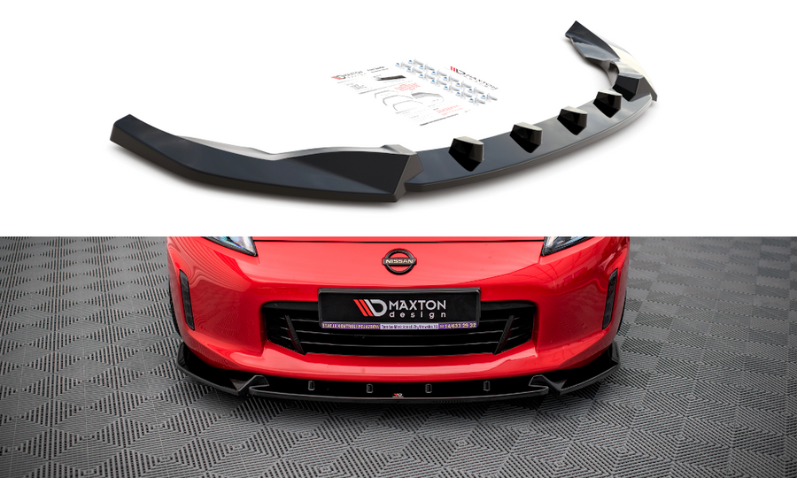 Maxton Design NI-370F-FD3T Front Splitter V.3 Nissan 370Z Facelift | Duco Car Parts UK Car Parts