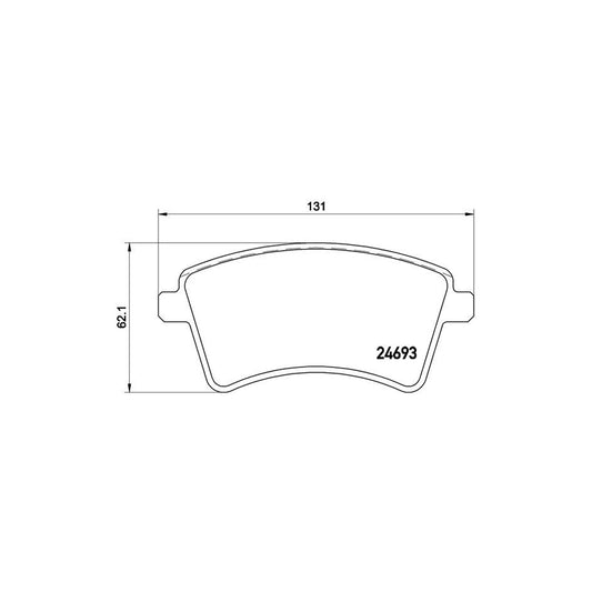 Brembo P 68 053 Brake Pad Set Excl Wear Warning Contact With Brake Caliper Screws