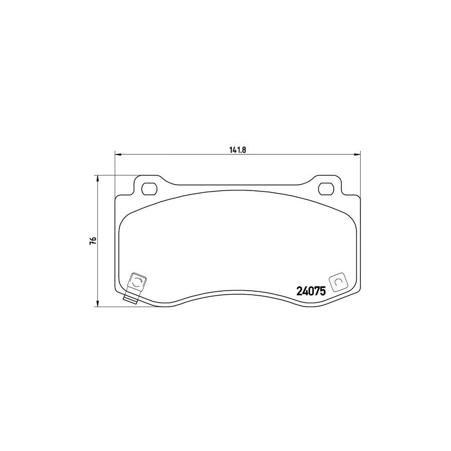Brembo P 11 023 Brake Pad Set With Acoustic Wear Warning