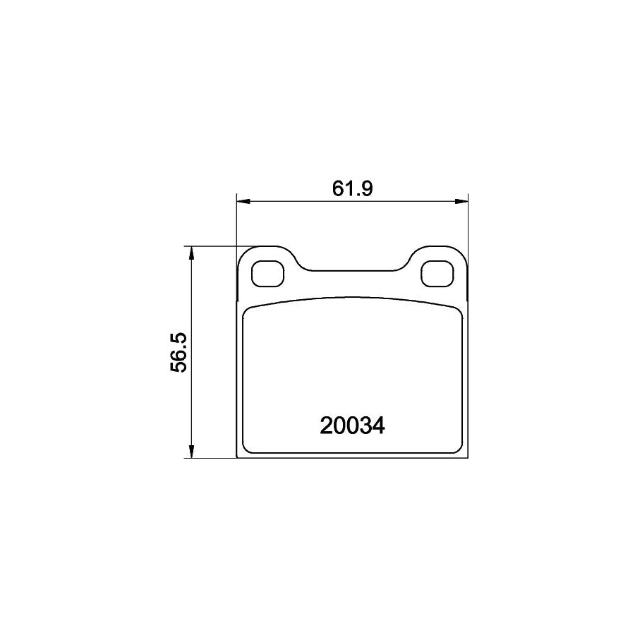 Hella 8DB 355 007 021 Brake Pad Set Not Prepared For Wear Indicator