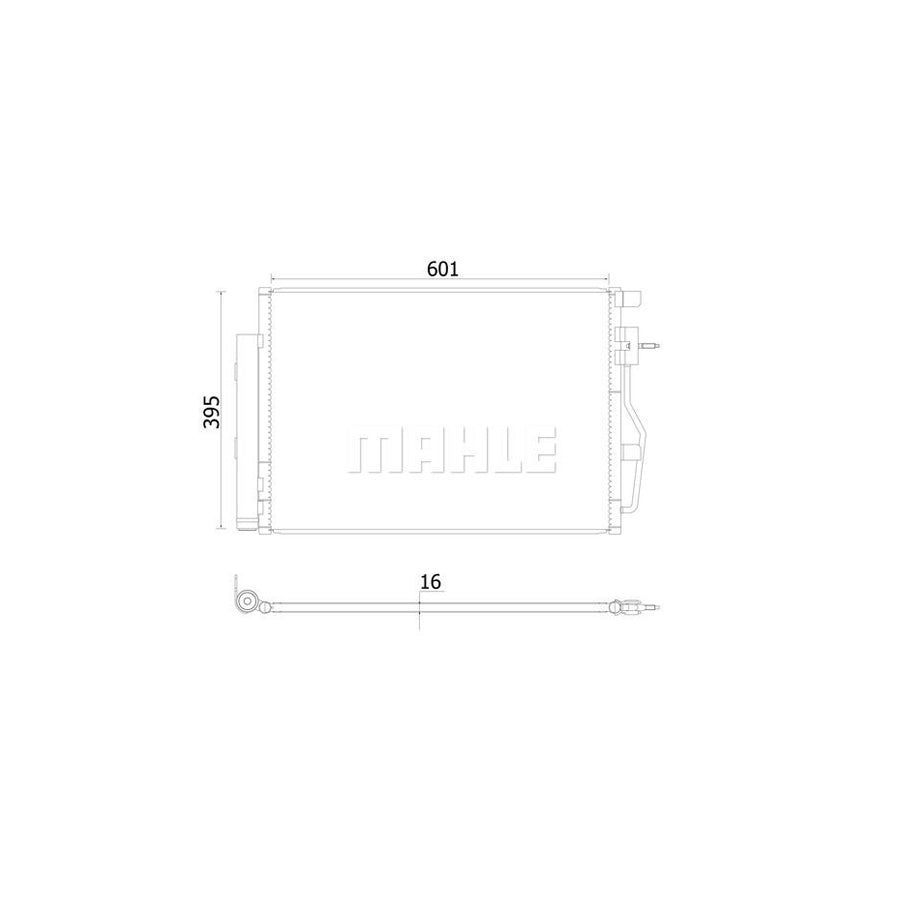 MAHLE ORIGINAL AC 958 000S Air conditioning condenser with dryer