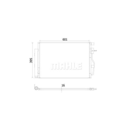 MAHLE ORIGINAL AC 958 000S Air conditioning condenser with dryer