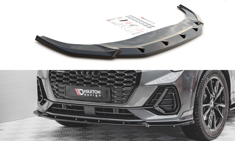 Maxton Design AU-Q3-2-SLINE-SB-FD2T Front Splitter V.2 Audi Q3 Sportback S-Line | Duco Car Parts UK Car Parts