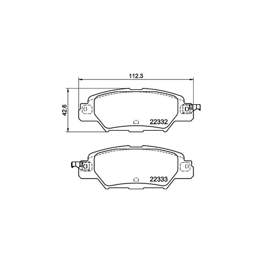 Hella 8DB 355 025 461 Brake Pad Set With Acoustic Wear Warning