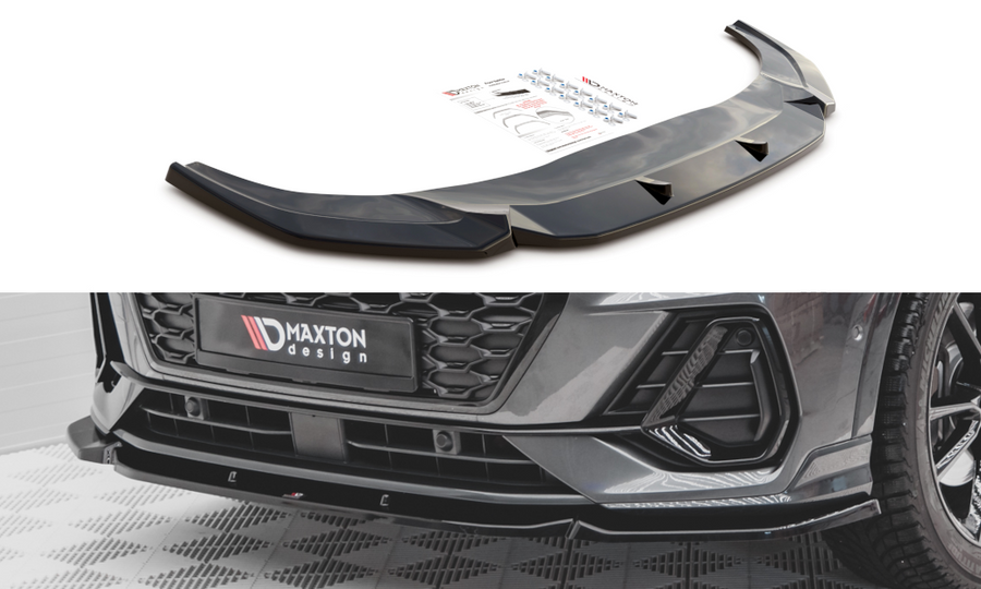 Maxton Design AU-Q3-2-SLINE-SB-FD1T Front Splitter V.1 Audi Q3 Sportback S-Line | Duco Car Parts UK Car Parts
