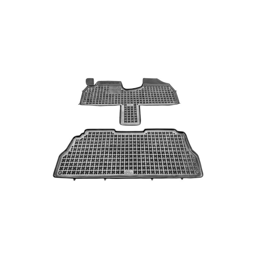 REZAW PLAST 201221 Floor mat set Elastomer, Front and Rear, Black
