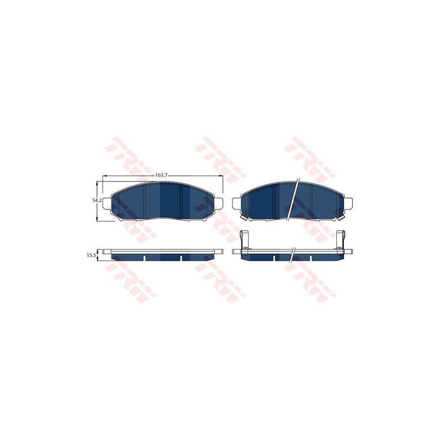 TRW Gdb3520Bte Brake Pad Set With Acoustic Wear Warning