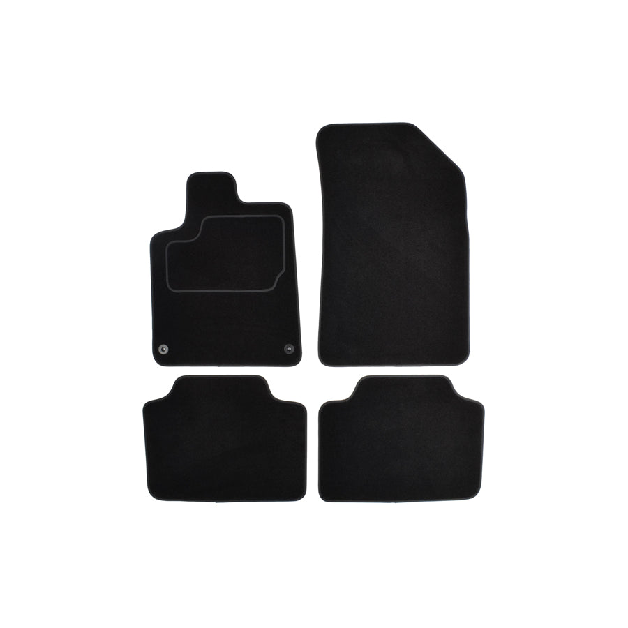 CUSTOPOL Tailored CIT145C Floor mat set for CITRO??? C5 Textile, Front and Rear, Quantity: 4, Black
