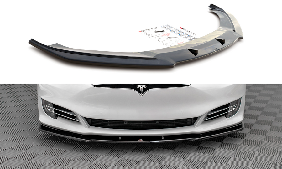 Maxton Design TE-MODELS-1F-FD1T Front Splitter V.1 Tesla Model S (Facelift) | Duco Car Parts UK Car Parts
