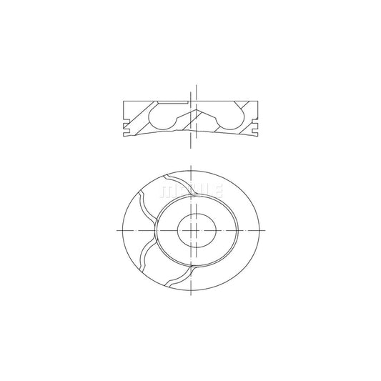 MAHLE ORIGINAL 039 99 02 Piston 85,4 mm, with piston ring carrier, without cooling duct