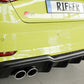 Rieger 00056821 Audi 8V S3 Rear Diffuser for Original Twin Tailpipe Left & Right -  Matte Black