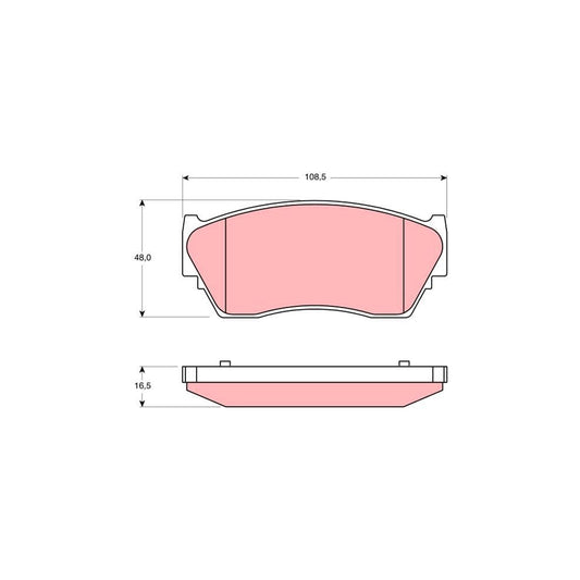 TRW Gdb1170 Brake Pad Set Not Prepared For Wear Indicator