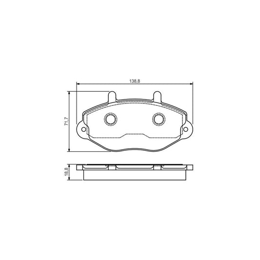 Bosch 0986495112 Brake Pad Set For Ford Transit With Anti Squeak Plate With Mounting Manual BP1476
