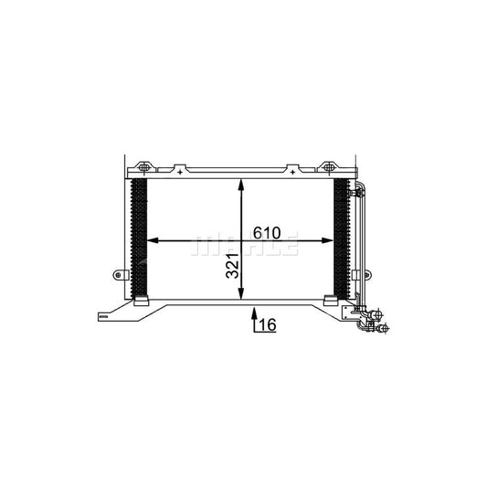MAHLE ORIGINAL AC 248 000P Air conditioning condenser suitable for MERCEDES-BENZ E-Class without dryer