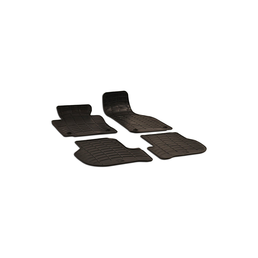 WALSER Tailored 50615 Floor mat set Elastomer, Front and Rear, Quantity: 4, Black