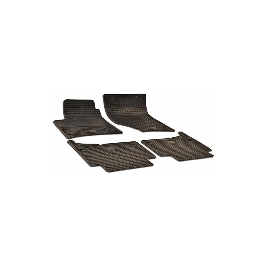 WALSER Tailored 50316 Floor mat set for AUDI Q7 Elastomer, Front and Rear, Quantity: 4, Black