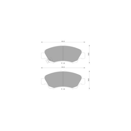Bosch 0986Ab2216 Brake Pad Set With Acoustic Wear Warning BP2216N
