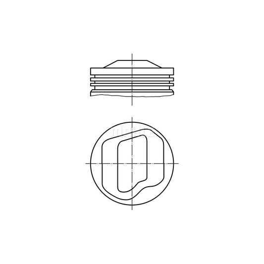 MAHLE ORIGINAL 082 75 02 Piston 89,5 mm, without cooling duct