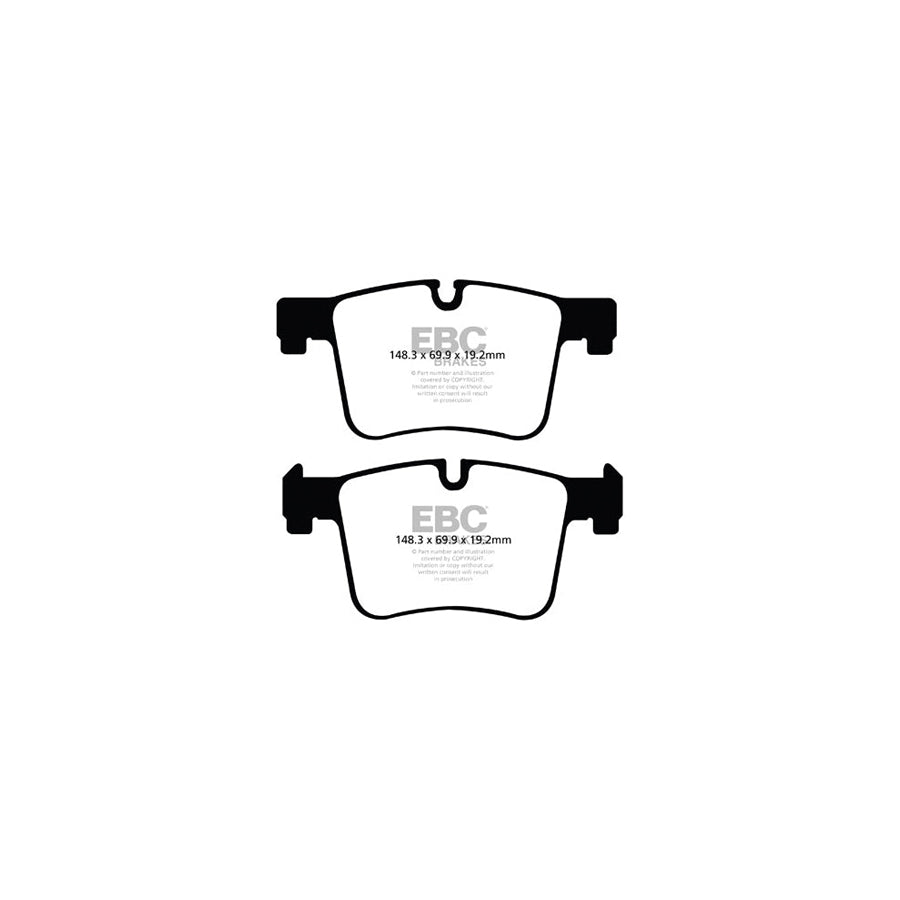 EBC BMW F22 F23 F30 F32 Greenstuff 2000 Series Front Sport Brake Pads & USR Front Slotted Discs Kit - ATE Caliper (Inc. 125i, 228i, 330i & 430i)