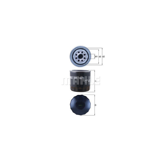 MAHLE ORIGINAL OC 1673 Oil Filter Spin-on Filter, with one anti-return valve