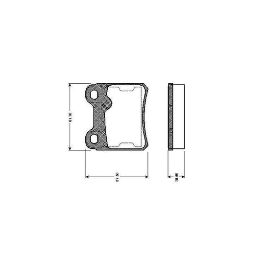 Bosch 0986Tb2158 Brake Pad Set Excl Wear Warning Contact