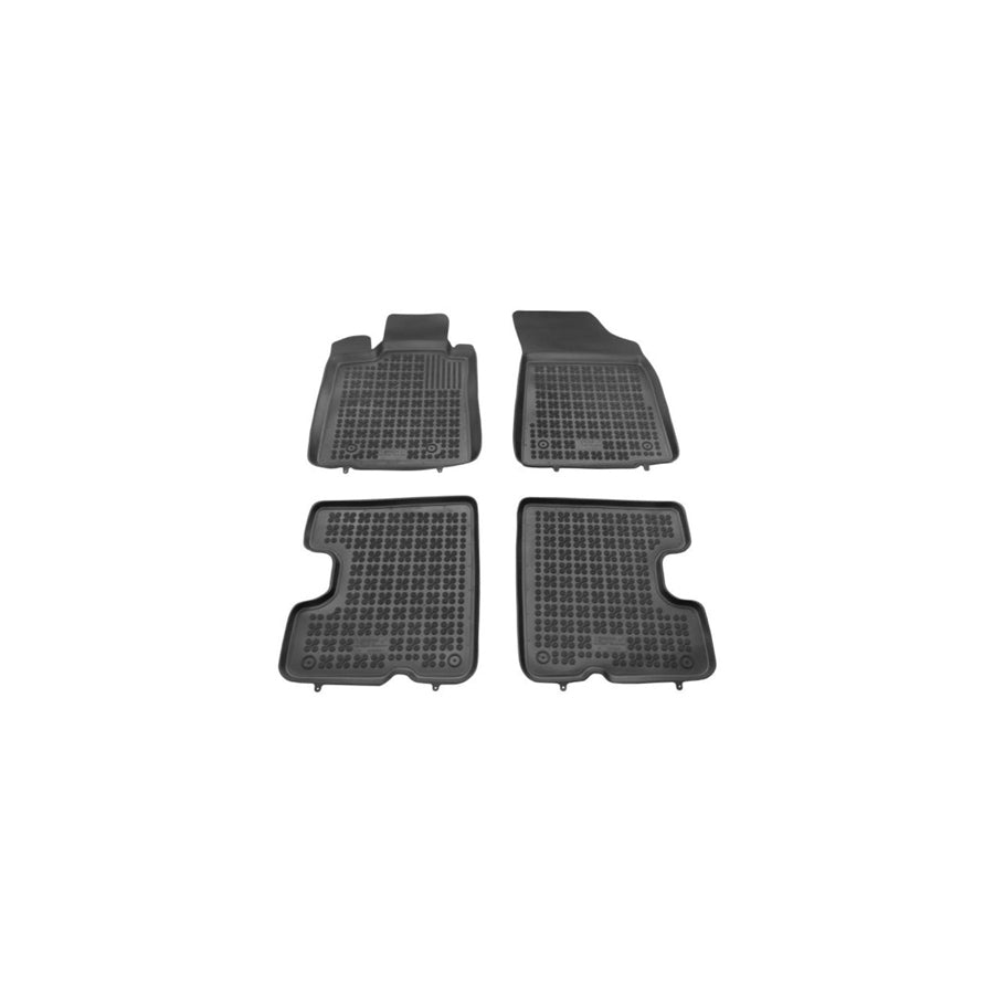 REZAW PLAST Tailored 203403 Floor mat set for DACIA Sandero I (SD) Elastomer, Front and Rear, Quantity: 4, Black
