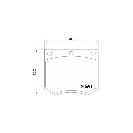Brembo P 24 002 Brake Pad Set Excl Wear Warning Contact